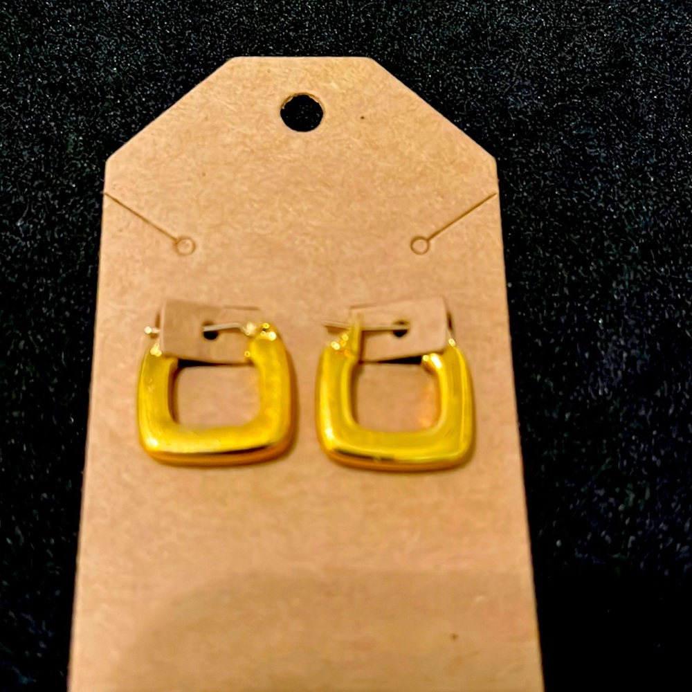 14k gold filled polished hollow hoop earrings